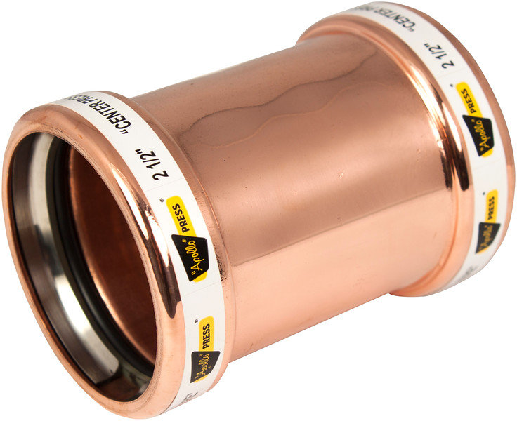 PF 2COUP-LS COPPER PRESS FITTING 2" COUPLING LESS STOP