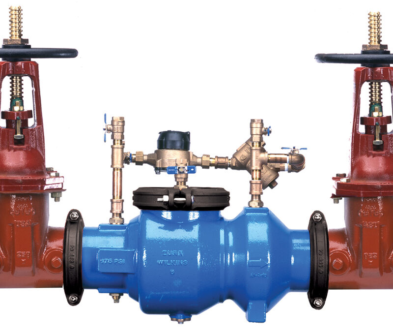 WILKINS 4" 350ADA DCDA ASSEMBLY EPOXY COATED WITH OS&Y GATE VALVES (LEAD FREE)