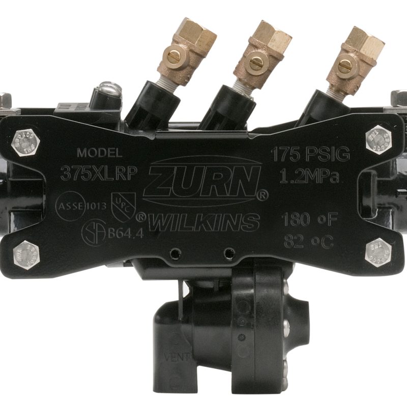 WILKINS 1 1/2" 375XLB BLACK EPOXY COATED RP BACKFLOW ASSEMBLY (LEAD FREE)