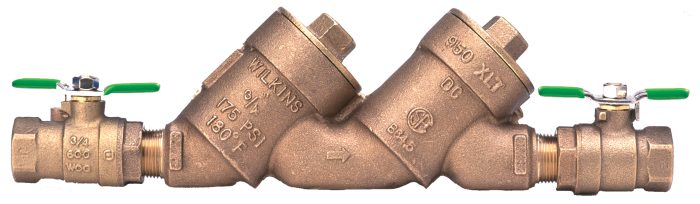 WILKINS 3/4" 950XLT2 LEAD FREE DC BACKFLOW PREVENTER WITH TOP TEST COCKS