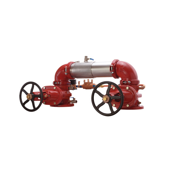 AMES 2 1/2" C300N DCDA N-PATTERN BACKFLOW ASSEMBLY WITH BUTTERFLY VALVES, BYPASS ASSEMBLY, AND CF METER *FIRE SYSTEMS ONLY - NOT LEAD FREE*