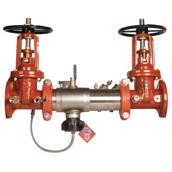 AMES 8" C500 RPDA BACKFLOW ASSEMBLY W/ OS&Y GATE VALVES, BYPASS ASSEMBLY, CF METER, AND FLOOD SENSOR (NOT LEAD FREE)