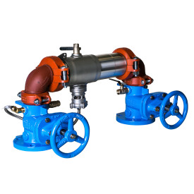 AMES 2 1/2" C400N RP BACKFLOW ASSEMBLY WITH NRS GATE VALVES, FLOOD SENSOR - N-PATTERN (LEAD FREE)