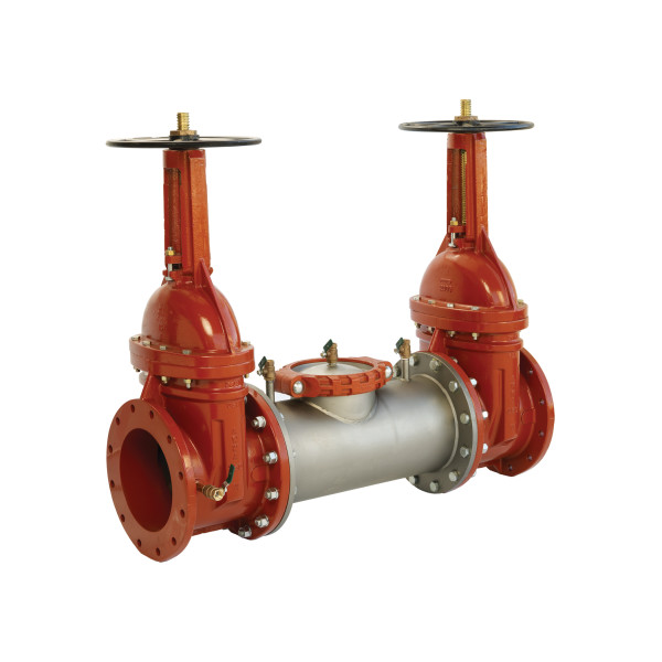 AMES 4" 2000SS DOUBLE CHECK BACKFLOW ASSEMBLY WITH OS&Y GATE VALVES