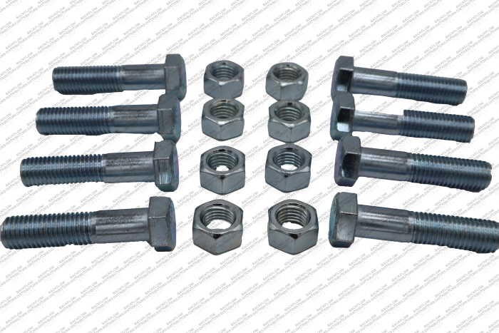 5" - 6" PLATED BOLT & NUT SET 8 EA 3/4" X 3 1/4" BOLTS