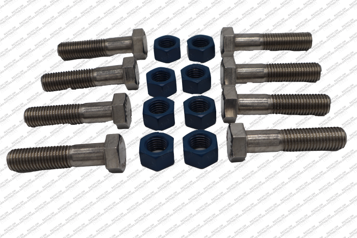 6" 304 STAINLESS STEEL BOLT & NUT SET WITH FLUOROKOTE HEX NUT - 8 EA 3/4" X 3 1/4" BOLTS ***STAINLESS STEEL***