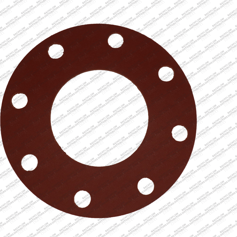 4" RED RUBBER FULL FACE GASKET, 150# - 1/8" THICK - FLANGE GASKET