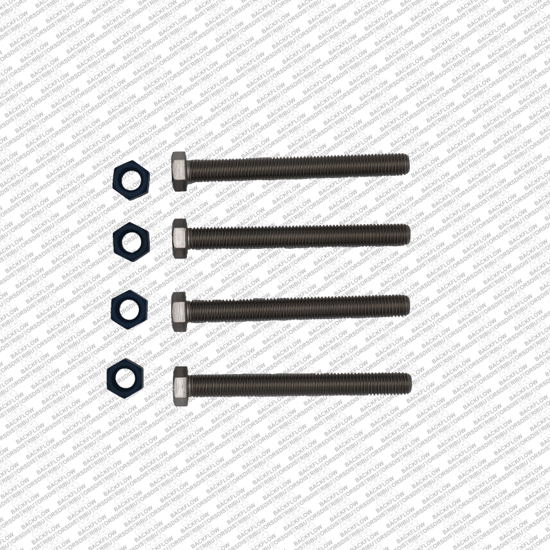 2 1/2" - 3" 304 STAINLESS STEEL BOLT & NUT SET WITH FLUOROKOTE HEX NUT - 4 EA 5/8" X 6" BOLTS - XL BOLT SET ***STAINLESS STEEL***