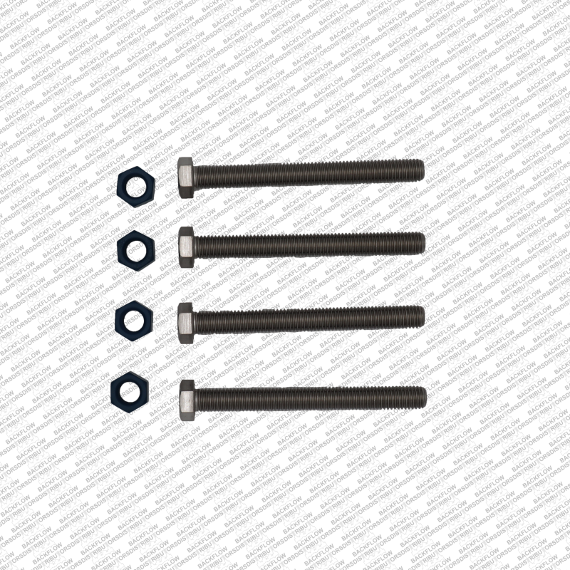 2 1/2" - 3" 304 STAINLESS STEEL BOLT & NUT SET WITH FLUOROKOTE HEX NUT - 4 EA 5/8" X 6" BOLTS - XL BOLT SET ***STAINLESS STEEL***