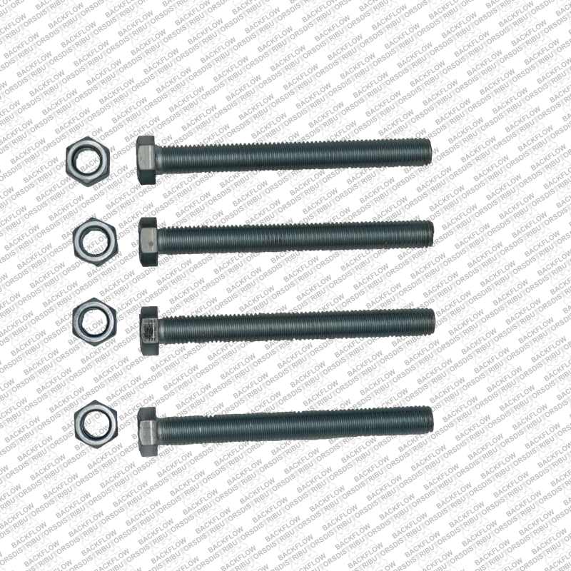 2 1/2" - 3" 150# PLATED BOLT & NUT SET 4 EA 5/8" X 5" BOLTS - XL BOLT SET WITH FULL THREAD