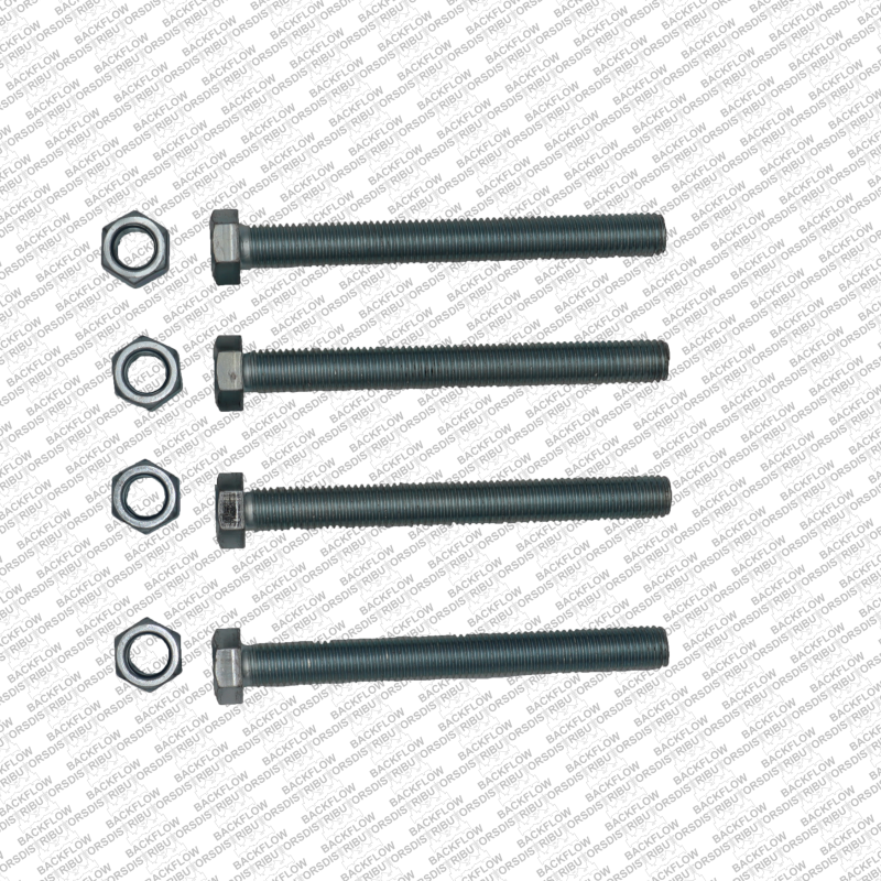 2 1/2" - 3" 150# PLATED BOLT & NUT SET 4 EA 5/8" X 5" BOLTS - XL BOLT SET WITH FULL THREAD